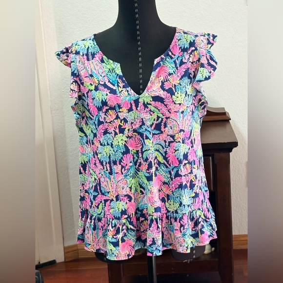 LILLY PULITZER TOP SHIRT BLOUSE EXCELLENT CONDITION - Picture 5 of 5